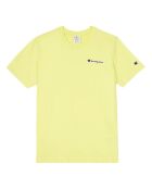 Gelbes Uni-T-Shirt aus Baumwolle
