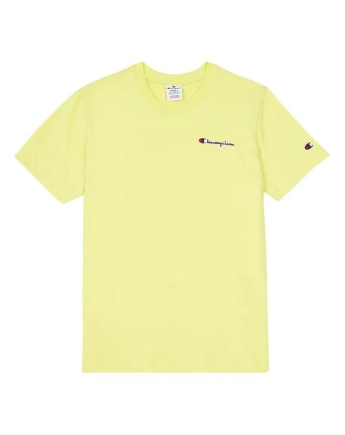 Gelbes Uni-T-Shirt aus Baumwolle