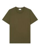 T-shirt in cotone biologico a manica corta verde kaki