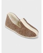 Wolle Neo charentaises in Braun/Beige