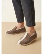 Wolle Neo charentaises in Braun/Beige