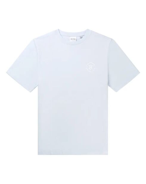 Himmelblaues Circle-Baumwoll-T-Shirt