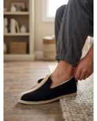 Schwarz/beige Wolle Neo charentaises