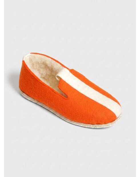 Wolle Neo charentaises in Orange/Ecru