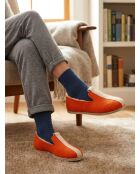 Wolle Neo charentaises in Orange/Ecru