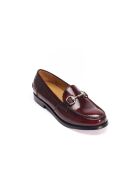 Mocassins à mors en cuir bordeaux