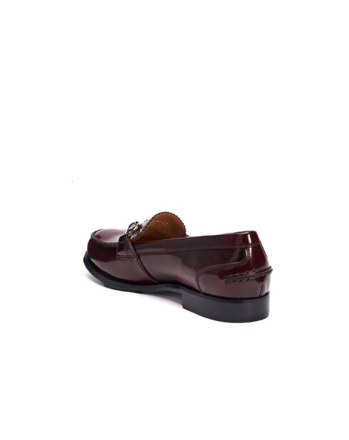 Mocassins à mors en cuir bordeaux
