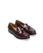 Mocassins à mors en cuir bordeaux