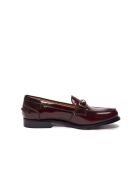 Mocassins à mors en cuir bordeaux