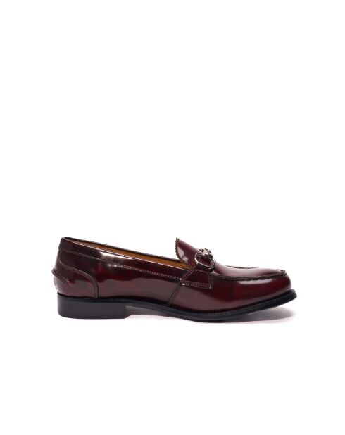 Mocassins à mors en cuir bordeaux