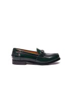 Groene leren mocassins