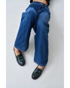 Groene leren mocassins