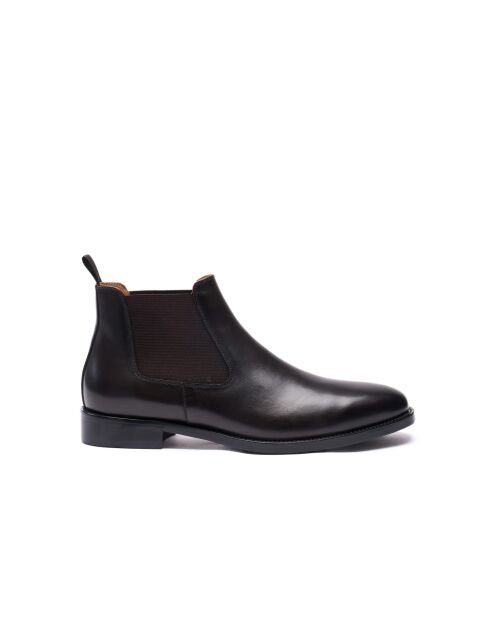 Stivali Chelsea in pelle marrone scuro