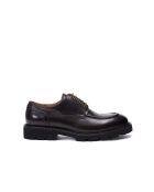 Derbies à plateau en cuir brun foncé