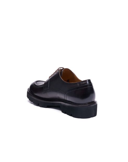 Derbies à plateau en cuir brun foncé