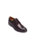 Derbies à bout golf en cuir bordeaux