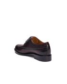 Derbies à bout golf en cuir bordeaux