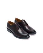 Derbies à bout golf en cuir bordeaux
