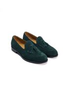 Mocassins à pompons en daim verts