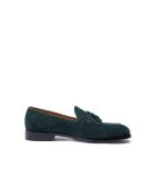 Mocassins à pompons en daim verts