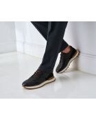 Sneakers in pelle marrone scuro