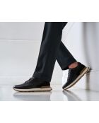 Sneakers in pelle marrone scuro