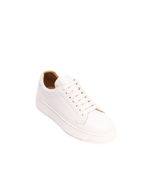 Klassische weiße Ledersneaker