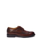 Derbies à bout golf en cuir bruns