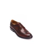 Derbies à bout golf en cuir bruns