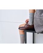 Derbies à bout golf en cuir bruns