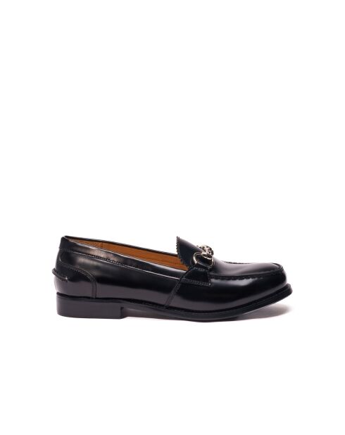 Zwarte leren mocassins