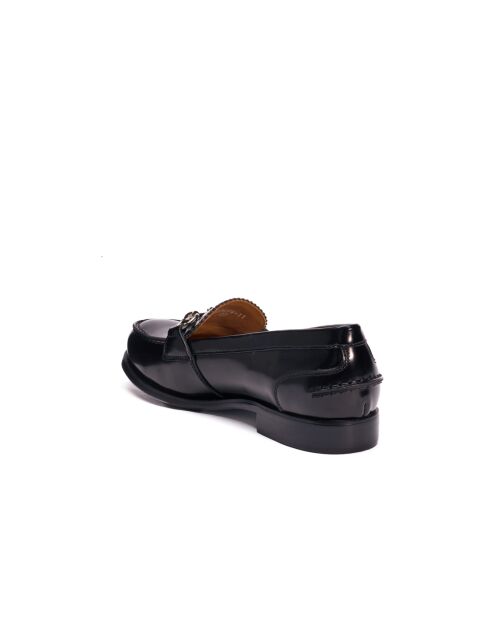 Zwarte leren mocassins