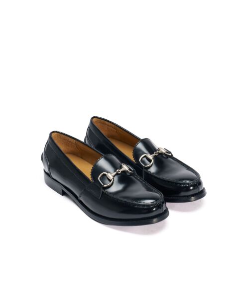 Zwarte leren mocassins