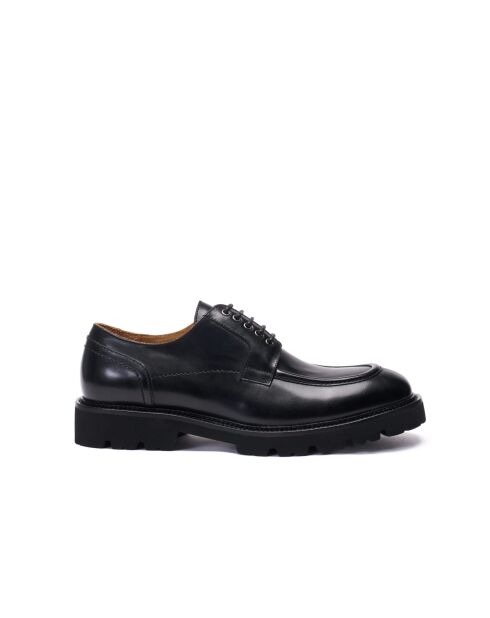 Derbies à plateau en cuir noirs