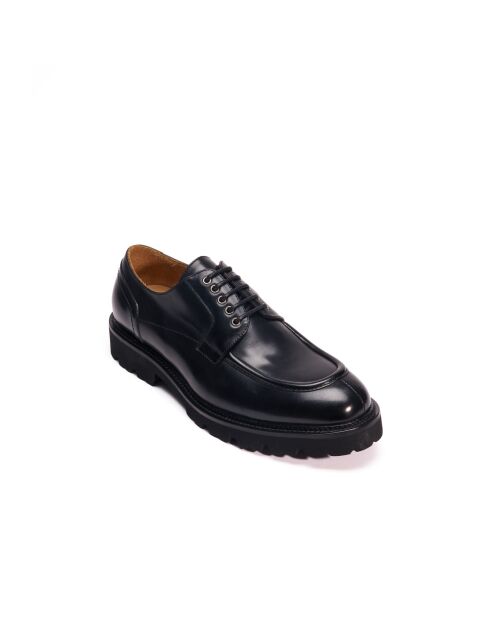 Derbies à plateau en cuir noirs
