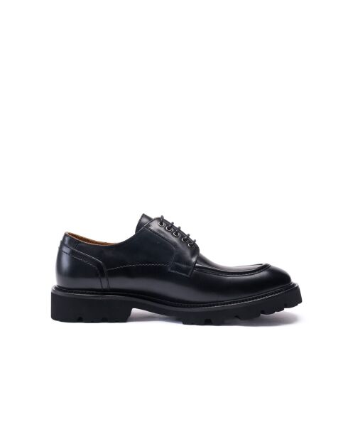 Derbies à plateau en cuir noirs