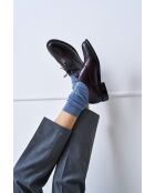 Oxfords van bordeauxrood leer met rechte neus