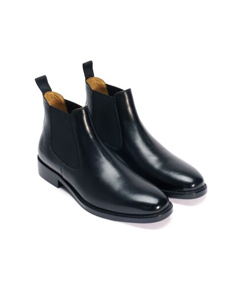 Bottines Chelsea en cuir noires