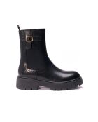 Chelsea-Stiefel aus Leder in Schwarz