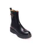 Chelsea-Stiefel aus Leder in Schwarz