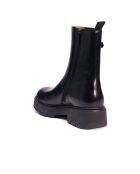 Chelsea-Stiefel aus Leder in Schwarz