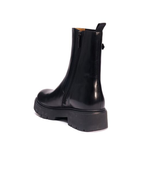 Chelsea-Stiefel aus Leder in Schwarz