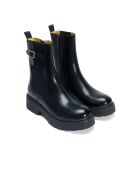 Chelsea-Stiefel aus Leder in Schwarz