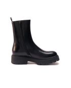 Chelsea-Stiefel aus Leder in Schwarz