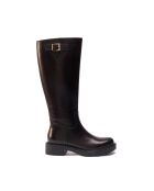 Bottes hautes en cuir noires
