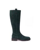botas altas de cuero verde