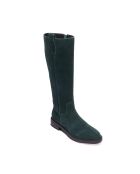 botas altas de cuero verde