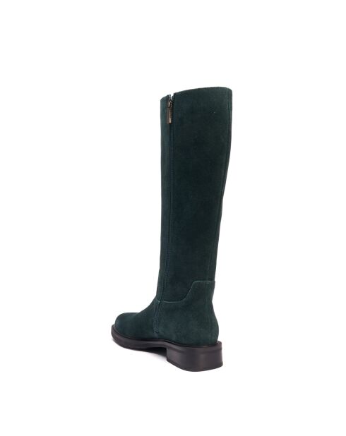 stivali alti in pelle verde