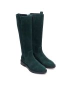 botas altas de cuero verde