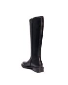 Dunkelbraune hohe Lederstiefel